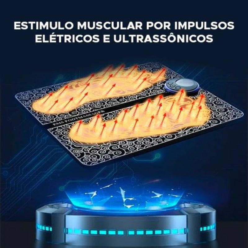 Massageador de Pés Reduz Dores e Inchaços - RelaxPro EMS