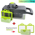 Vegetable Cutter 8 In 1 6 Dicing Blades Slicer Shredder Fruit Peeler Potato Cheese Drain Grater Chopper Kitchen Accessories Tool